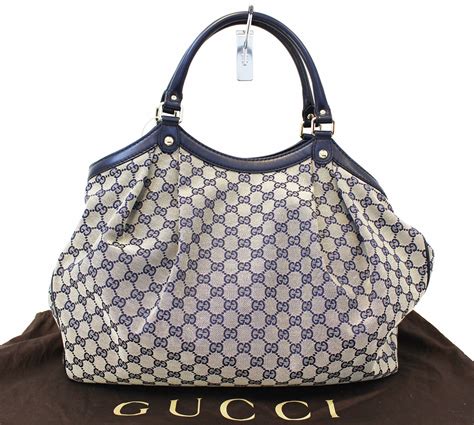 gucci blue canvas|Gucci canvas tote free.